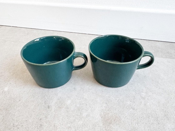 2x Vintage Green Arabia Kilta Cups - Designed By Kaj Franck – Crockery, Ceramic (photo 2 of 5)