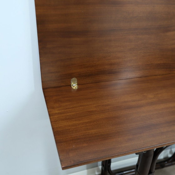 Tavolo da pranzo consolle convertibile McGuire in rattan e rovere anni '70 – Console, Wood (photo 13 of 15)