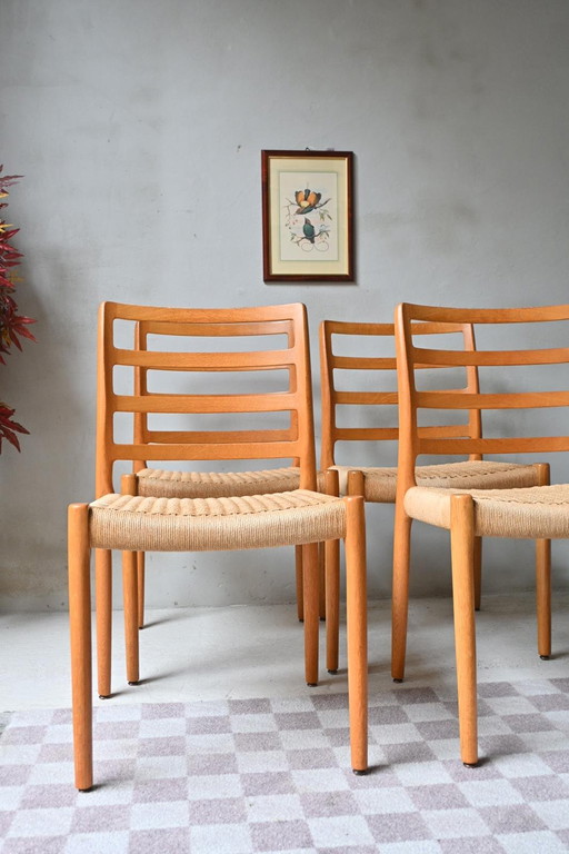 Set of 4 Dining Room Chairs Niels Otto Møller Model 85