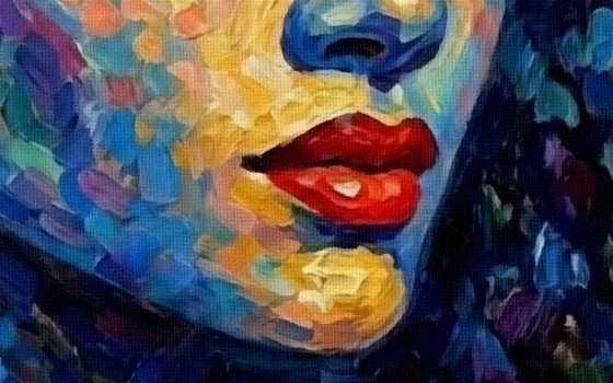 Pittura Impressionista "Egyptia" / (60x60 Cm) – Dipinti e disegni, Legno, Alluminio, Abstract (photo 3 of 5)