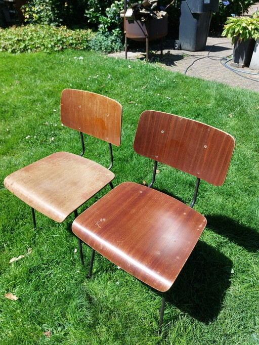 2x Gispen Schulstühle - geschätzt 1970er Jahre