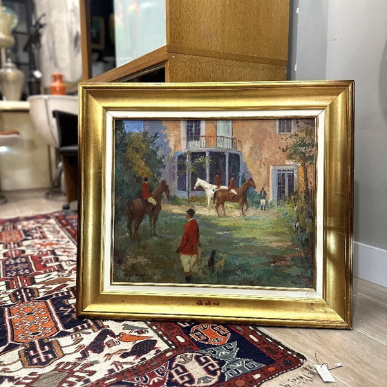 Image 1 of «Au club hippique» Fran Baró, XXe siècle – Valence, Espagne