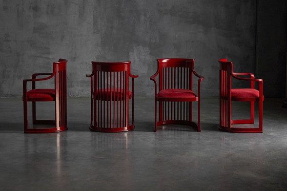 Image 1 of Japanese Dining Set in the Style of Frank Lloyd Wright, Belgium, 1940s