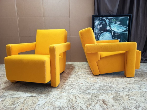 Image 1 of CASSINA 2x Poltrona 637 Utrecht 2024 (NUOVO, mai usato) in lana gialla KVDRAT € 6.600