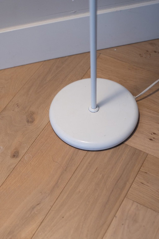 Vintage Stehlampe aus weißem Metall