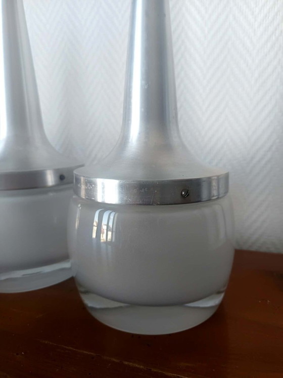 3x Lámparas colgantes Leuchten del personal de la era espacial 1970 – Staff Leuchten, Aluminium (photo 10 of 14)