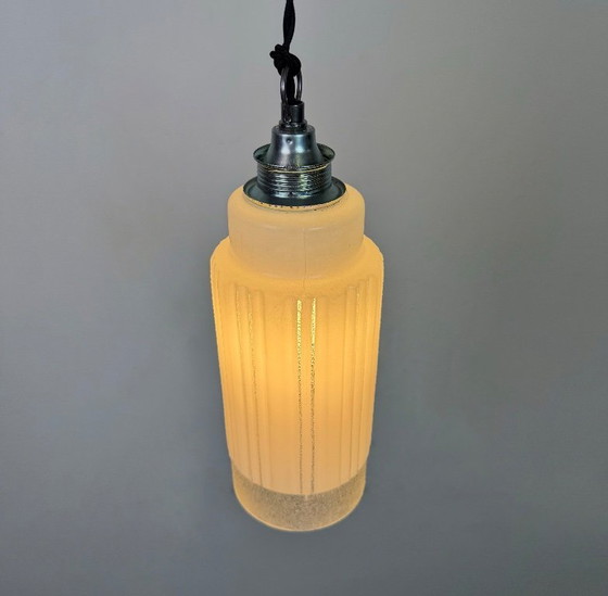 Image 1 of Vintage glazen plafondlamp, jaren 70