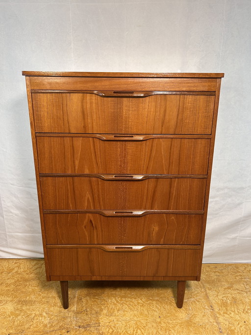 Mid-Century Retro Vintage Teak Chest of Drawers by Stonehill 1960–1970  Stylish Storage | British Craftsmanship |Timeless Design