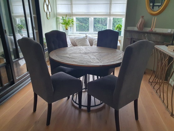 Image 1 of De Tafelaar dinning chairs set