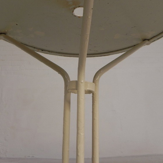 Bistro table with cast iron legs and round steel top, 1930s – Dining tables (photo 9 of 22)