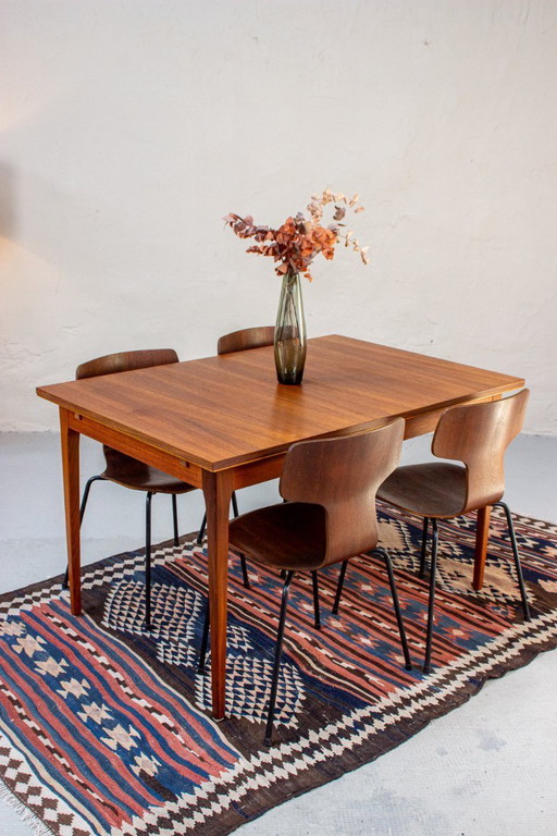 Vintage Teak Dining Table Mid Century 1960s