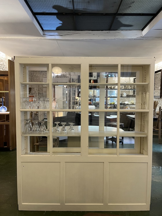 1950s Workshop Display Cabinet – Wood (photo 12 of 12)
