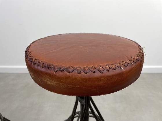 Image 1 of Set of 2 adjustable industrial stools