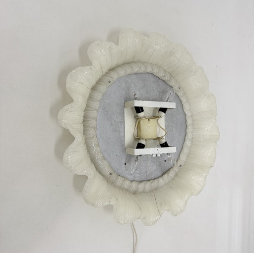 Miroir mural vintage en Lucite avec rétro-éclairage, 1970's, Allemagne
