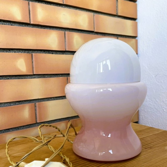 Space Age Pink Opaline Glass Accent Table Lamp, 1960s (photo 2 of 13)