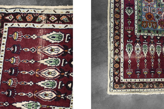 Image 1 of Vintage Hand-Woven Middle Eastern Oriental Baluch Prayer Rug, 1960s