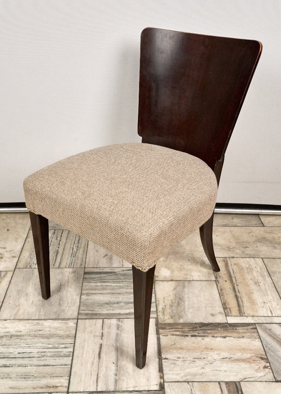 Image 1 of Juego de 4 sillas de comedor H-214 de Jindřich Halabala, década de 1930, Checoslovaquia.