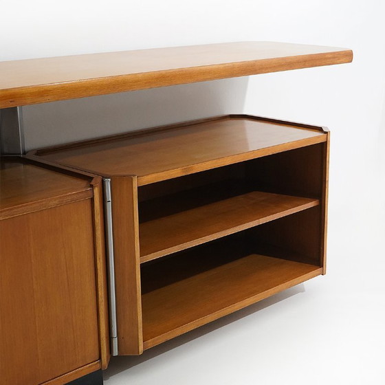 “MG14” sideboard by Osvaldo Borsani for Tecno, 1960s, Wood, Metal, Brown, Vintage (photo 9 of 15)