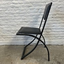 4x KFF Designerstuhl, schwarzer Stahl - minimalistisch / Memphis
