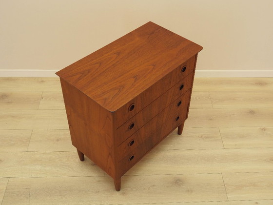 Image 1 of Teak chest of drawers, Danish design, 1970s, made in Denmark
