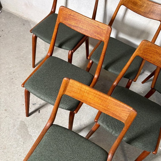 Image 1 of 6x Boomerang stoelen door Alfred Christensen vintage deens