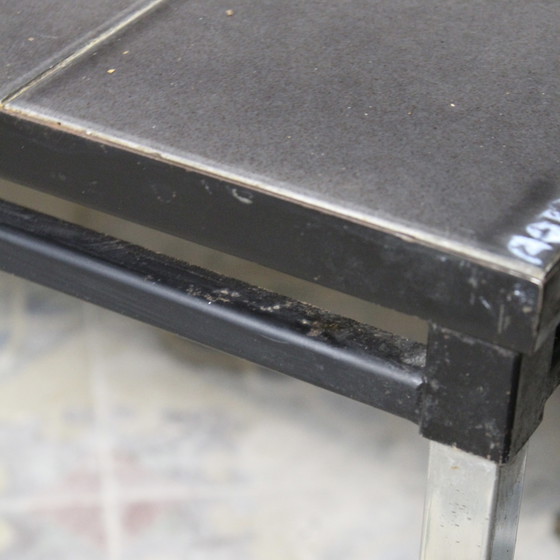 Table basse originale Adri Belarti – Table en carrelage vintage années 60/70 – Tables basses, Aluminium (photo 10 of 11)