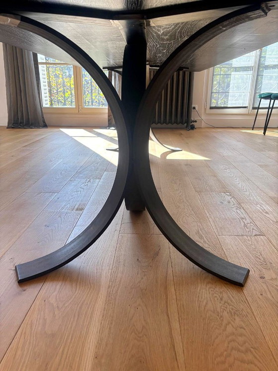 Grande Tavolo da pranzo BS Style in rovere nero e ferro, 280 x 110 cm – Tavoli da pranzo, Legno (photo 7 of 8)