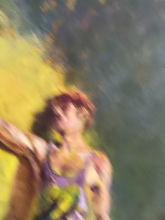 Image 1 of Origineel Olieverf schilderij op paneel met titel "Danser - 2"