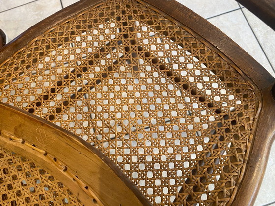 Image 1 of Coppia N1 di sedie antiche in canna e legno del 1900