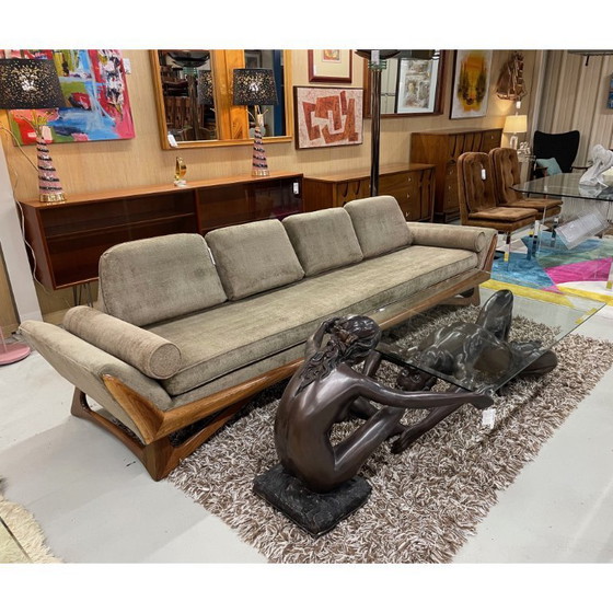 Image 1 of C. Conndray Bronze Figural Sculpture Coffee Table with Glass Top