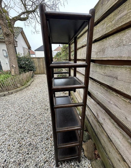Vintage bamboo shelving unit / room divider