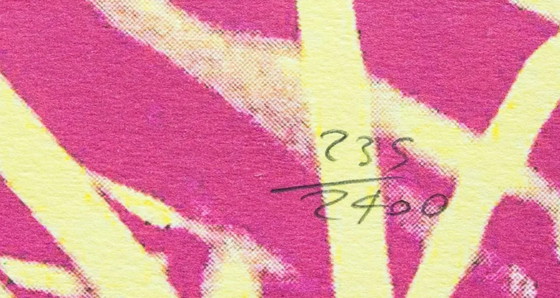 Image 1 of Litografía "Mariposa" del Museo de Arte Carnegie de 1986, inspirada en Andy Warhol