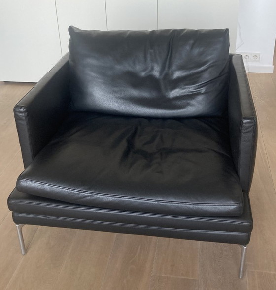 Fauteuil Zanotta William zwart leer Nappa 95 – Leather, Aluminium (photo 3 of 5)