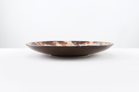 Image 1 of Ruscha Keramik Fett Lava Wandteller Pilze 717/3, Westdeutschland 1970er