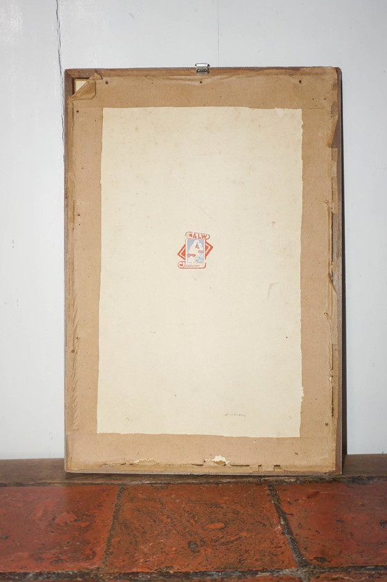 Image 1 of framed diploma tuinbouw cursus 1946 * dutch certificate wall art * garden training diploma * vintage print * farmhouse decor