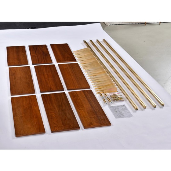 Image 1 of Tension Pole Free Standing Rose Gold Aluminum Omni Wall Unit by George Nelson