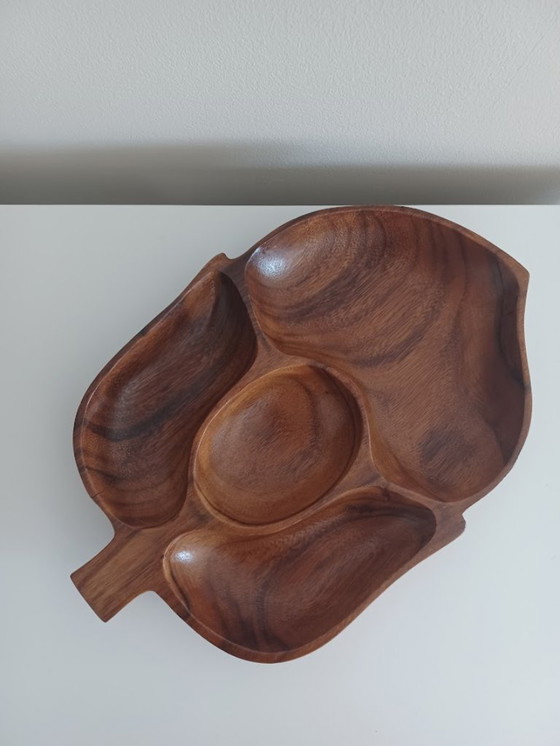 Image 1 of Ciotola in legno vintage. Metà del secolo scorso. Bois des Iles. Realizzata a mano.