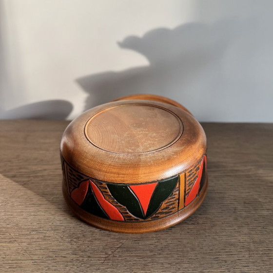 Image 1 of Authentic Amsterdam School lidded box – Pyrography – ca. 1920