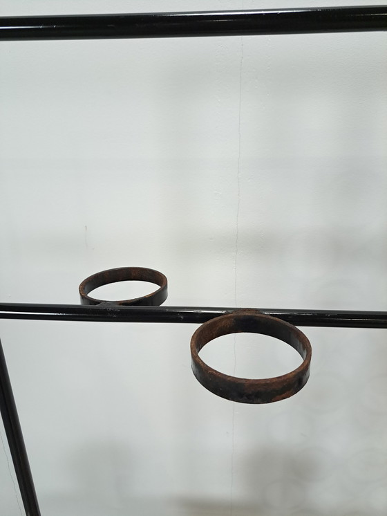 Image 1 of DDR Plant Table With Formica And Steel, Plant Rack