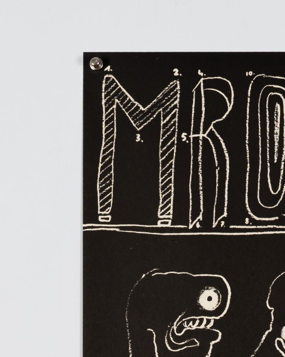 Mrozek Krawiec – 1978 – Poster teatrale vintage originale di Kenarf Iksyeiworats – Moderno Mid-Century – (photo 6 of 8)