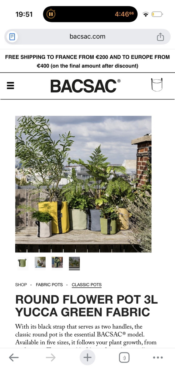 Image 1 of Bolsa para plantas Bacsac de 100 litros