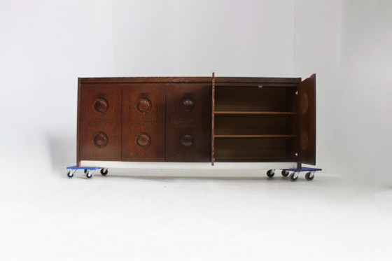 Vintage Brutalist Sideboard 1970s – Wood (photo 4 of 13)