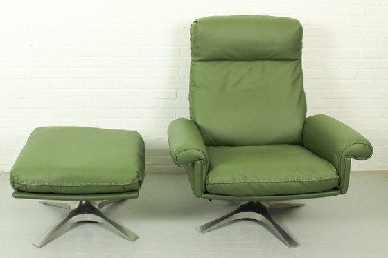 Image 1 of De Sede DS-31 High-Back Lounge Chair & Ottoman, 1970s