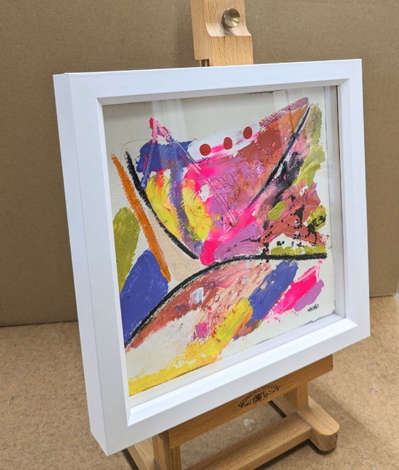 Image 1 of Abstract Zeeschilderij Nigel Waters Origineel Getekend Ingelijst Kunstwerk Nieuw Huis