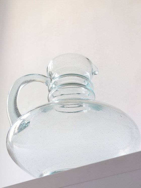 Image 1 of Coppia di caraffe/brocche in vetro vintage di metà secolo