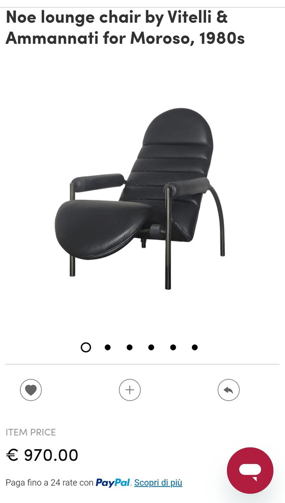 Moroso Recliner Model Noë – Adjustable recliner chair, Rubber, Textile (photo 6 of 6)