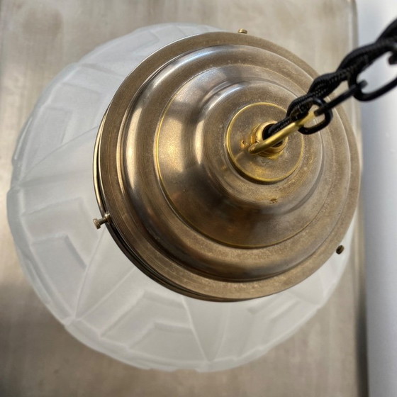 Image 1 of ANTIEKE HANGLAMP VINTAGE ART-DECO LAMP