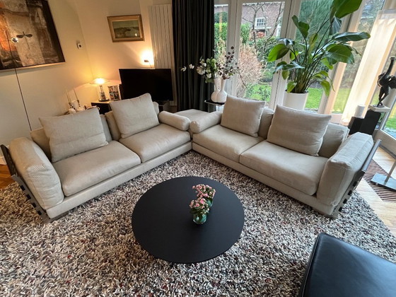 Image 1 of Flexform Cestone composizione angolare/2 panche con poggiapiedi