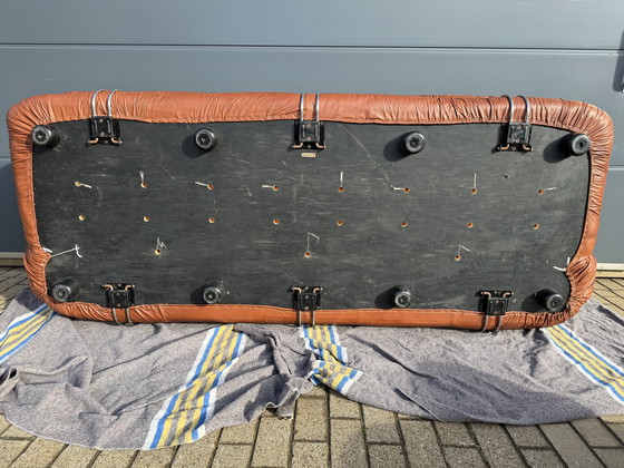 Image 1 of Cassina Soriana original de los años 70 de 4 plazas + 2x1 plazas Tobia & Afra Scarpa en cuero coñac