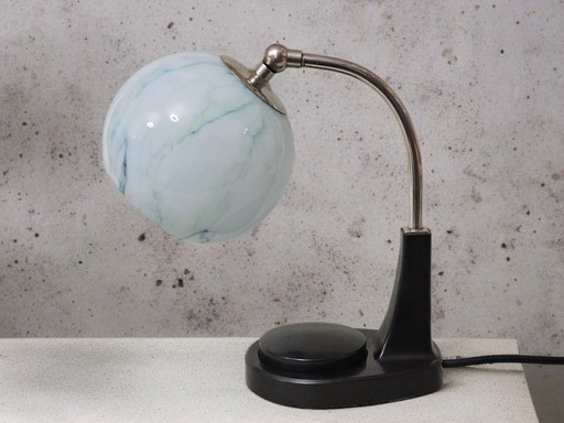 Extremely rare touch-sensitive bedside lamp / table lamp, Marianne Brandt, Bauhaus, 1930s